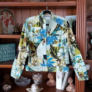Chico's floral pattern lightweight jacket